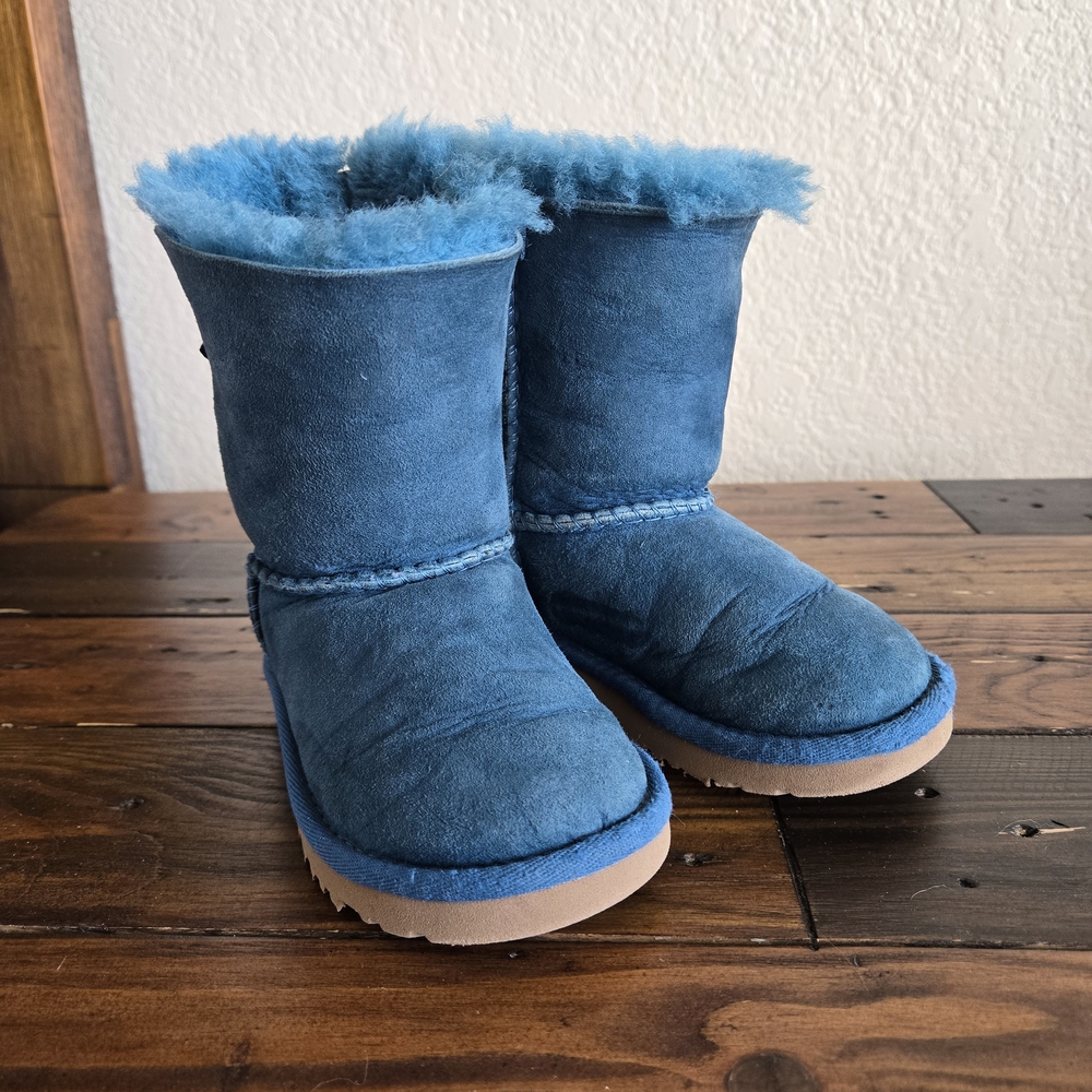 UGG Kids Teal-Blue Suede Boots